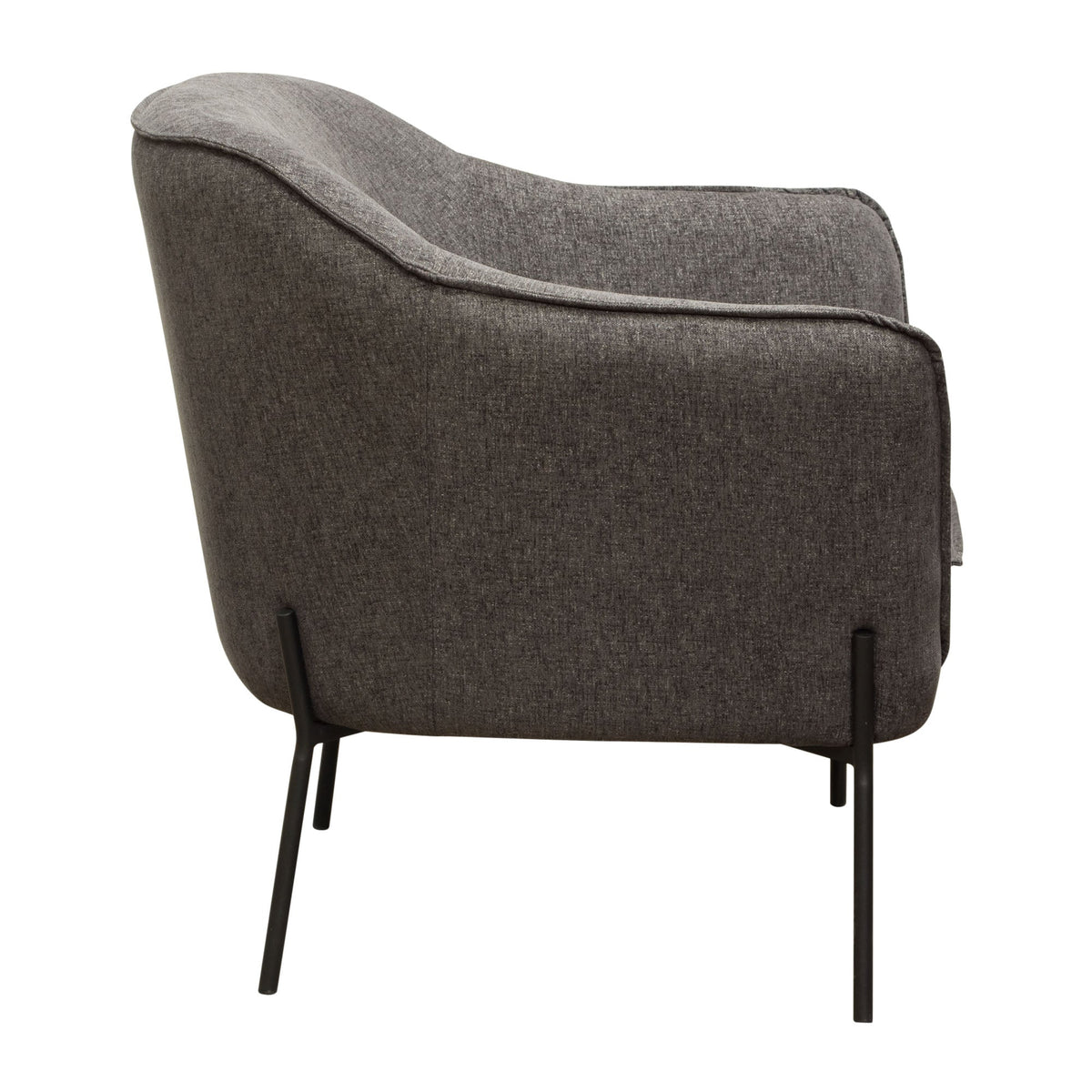 Status Metal Leg Accent Chair – side view – Lusso Furniture Miami
