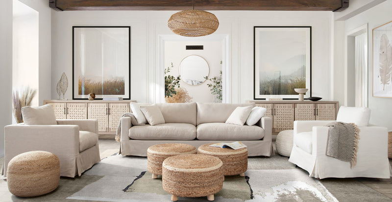 Jute Round Accent Stool-zoom-
