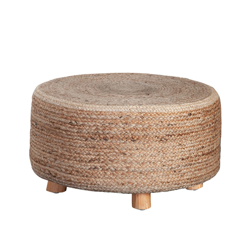 Jute Round Accent Stool-zoom-