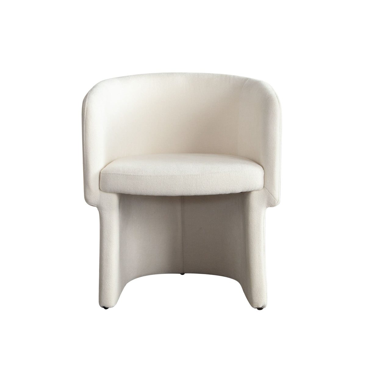 Tess Barrel Back Dining Chair – Elite Ivory Polyester Fabric – alternate view – Lusso Furniture Miami