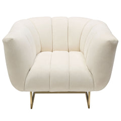 Venus Channel Tufted Accent Chair – angle view – Lusso Furniture Miami