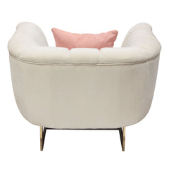 Venus Channel Tufted Accent Chair – back view – Lusso Furniture Miami
