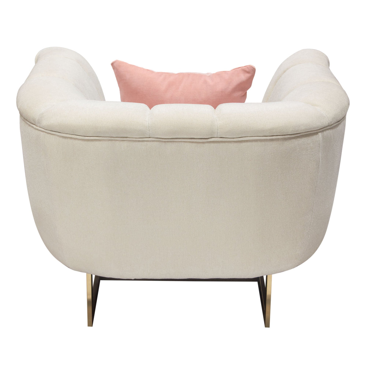 Venus Channel Tufted Accent Chair – back view – Lusso Furniture Miami