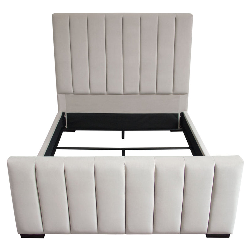 Venus Channel Tufted Velvet Bed-zoom-