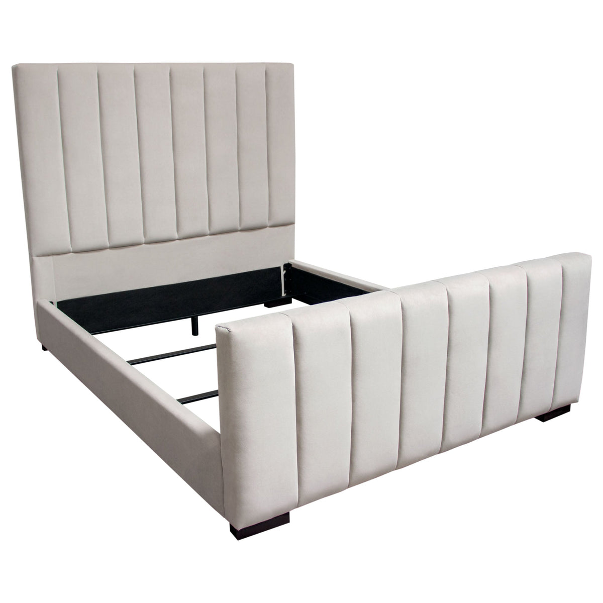 Venus Channel Tufted Velvet Bed – view 12 – Lusso Furniture Miami