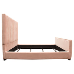 Venus Channel Tufted Velvet Bed – room setting – Lusso Furniture Miami