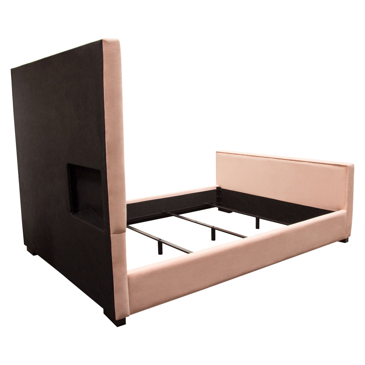 Venus Channel Tufted Velvet Bed – back view – Lusso Furniture Miami