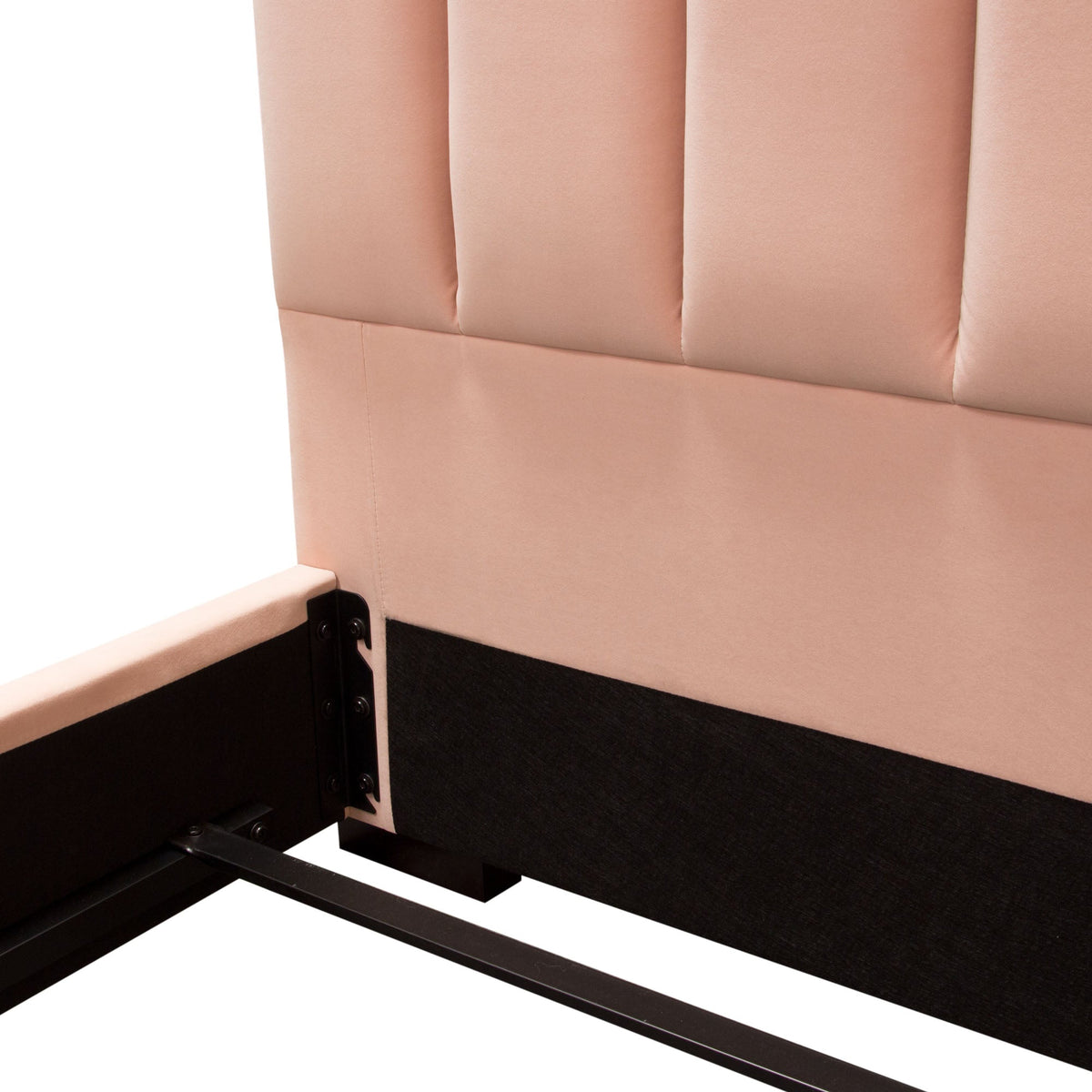 Venus Channel Tufted Velvet Bed – close-up – Lusso Furniture Miami