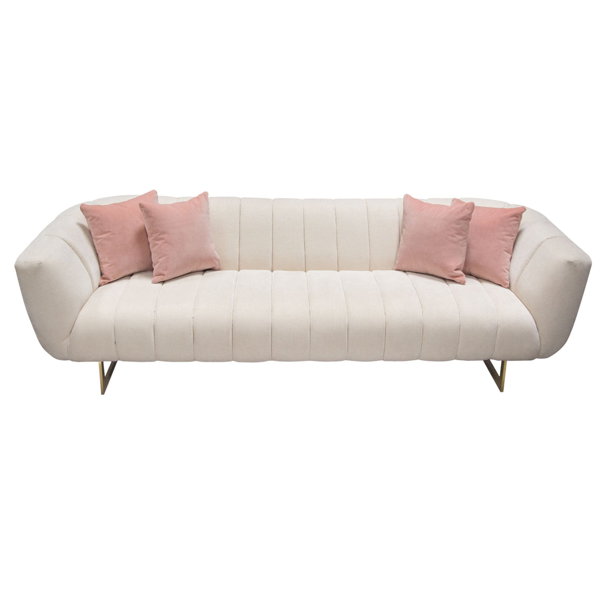 Venus Channel Tufted Sofa – side view – Lusso Furniture Miami