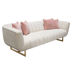 Venus Channel Tufted Sofa – room setting – Lusso Furniture Miami