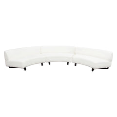 Vesper Curved Modular Sofa – 3-Piece Modular Curved Armless Sofa / Faux White Shearling – view 41 – Lusso Furniture Miami