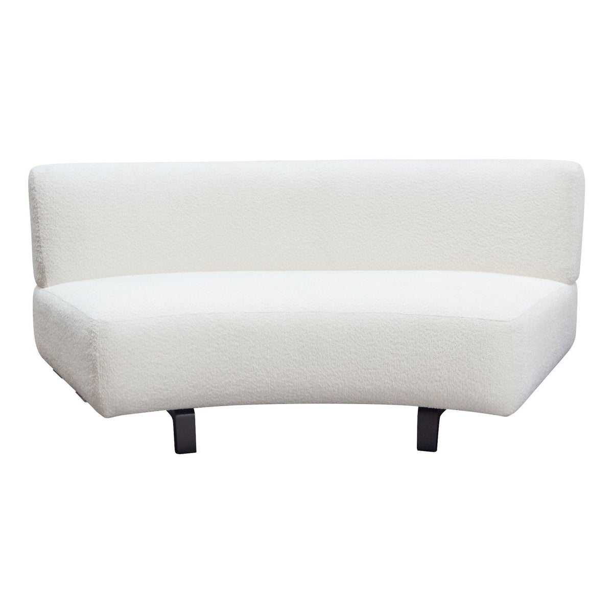 Vesper Curved Armless Sofa – angle view – Lusso Furniture Miami