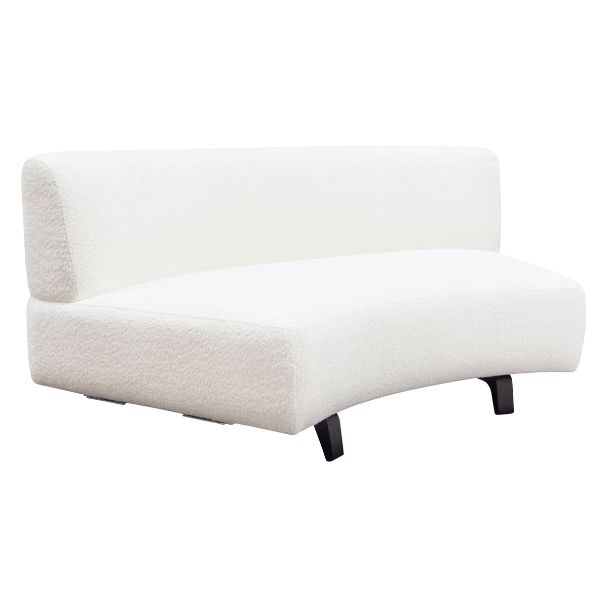 Vesper Curved Armless Sofa – side view – Lusso Furniture Miami