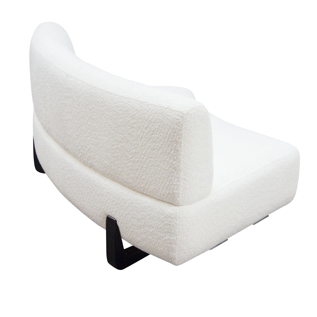 Vesper Curved Armless Sofa – back view – Lusso Furniture Miami