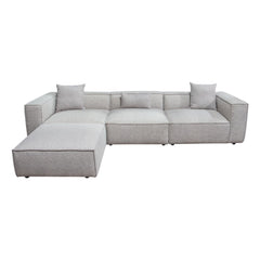 Vice Deep Seat Modular Sofa – 4-Piece Modular Sectional / Barley Fabric – view 25 – Lusso Furniture Miami