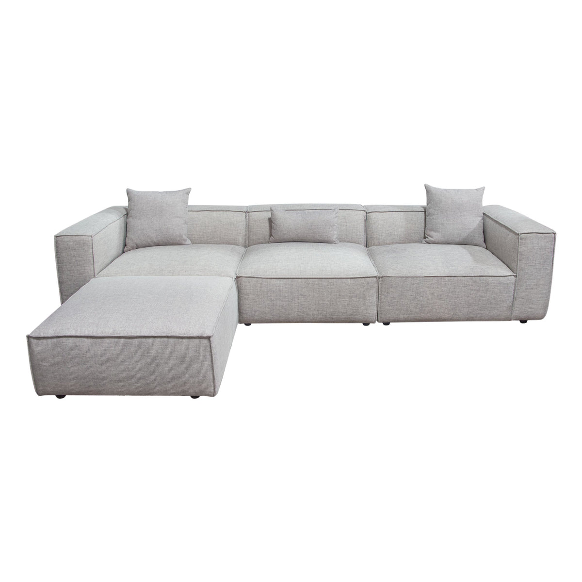 Vice Deep Seat Modular Sofa – 4-Piece Modular Sectional / Barley Fabric – view 25 – Lusso Furniture Miami