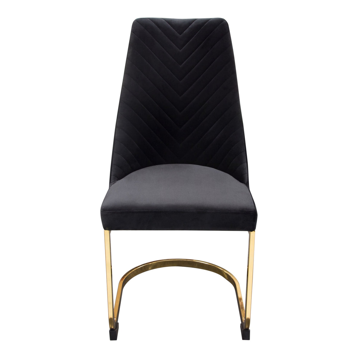 Vogue Tufted Velvet Dining Chair Set – side view – Lusso Furniture Miami