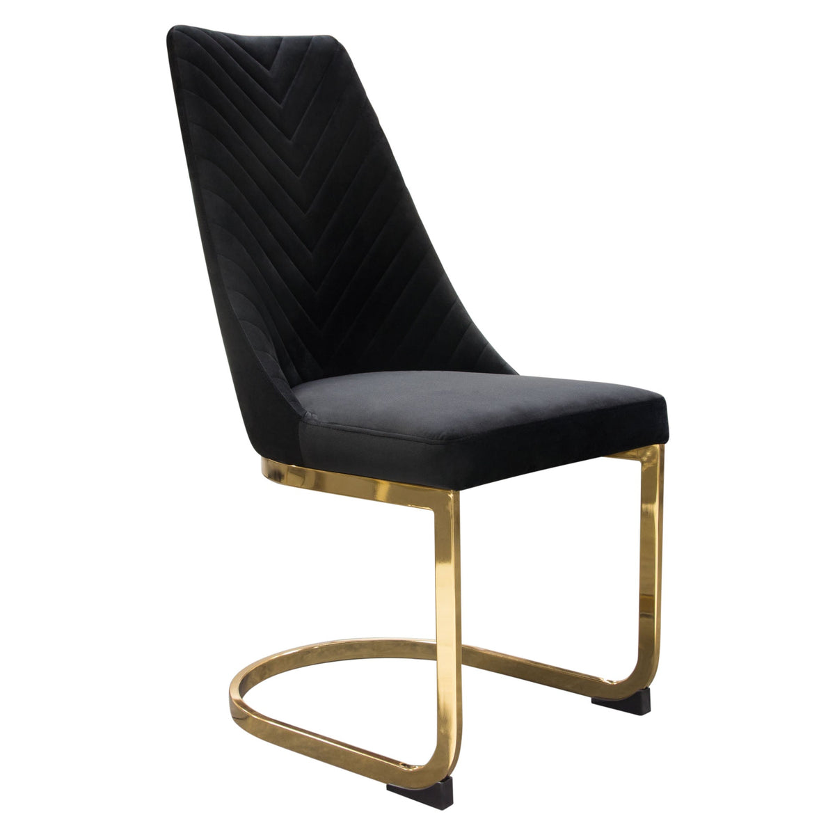 Vogue Tufted Velvet Dining Chair Set – detail – Lusso Furniture Miami