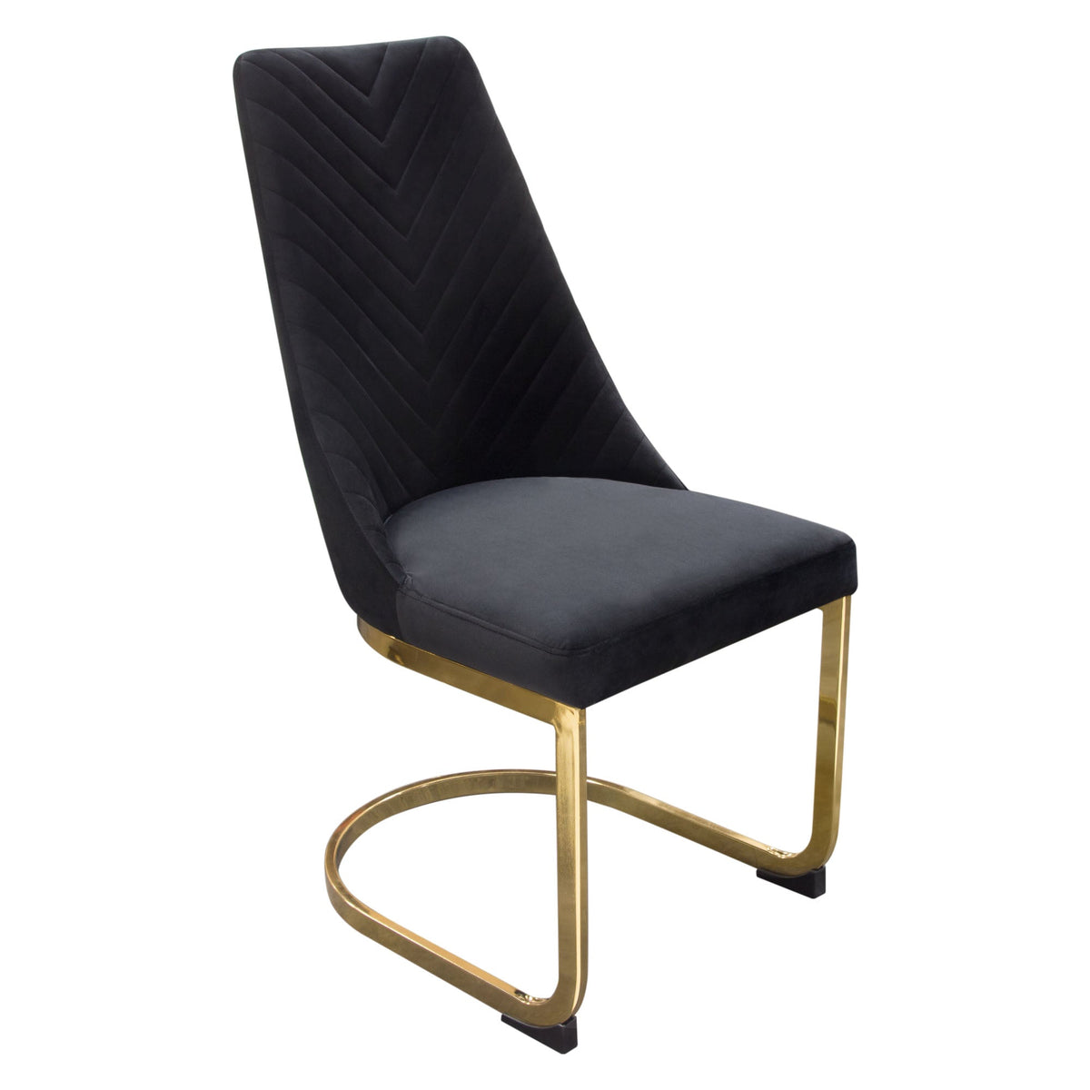 Vogue Tufted Velvet Dining Chair Set – room setting – Lusso Furniture Miami