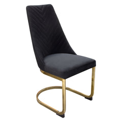 Vogue Tufted Velvet Dining Chair Set – room setting – Lusso Furniture Miami