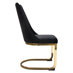 Vogue Tufted Velvet Dining Chair Set – back view – Lusso Furniture Miami