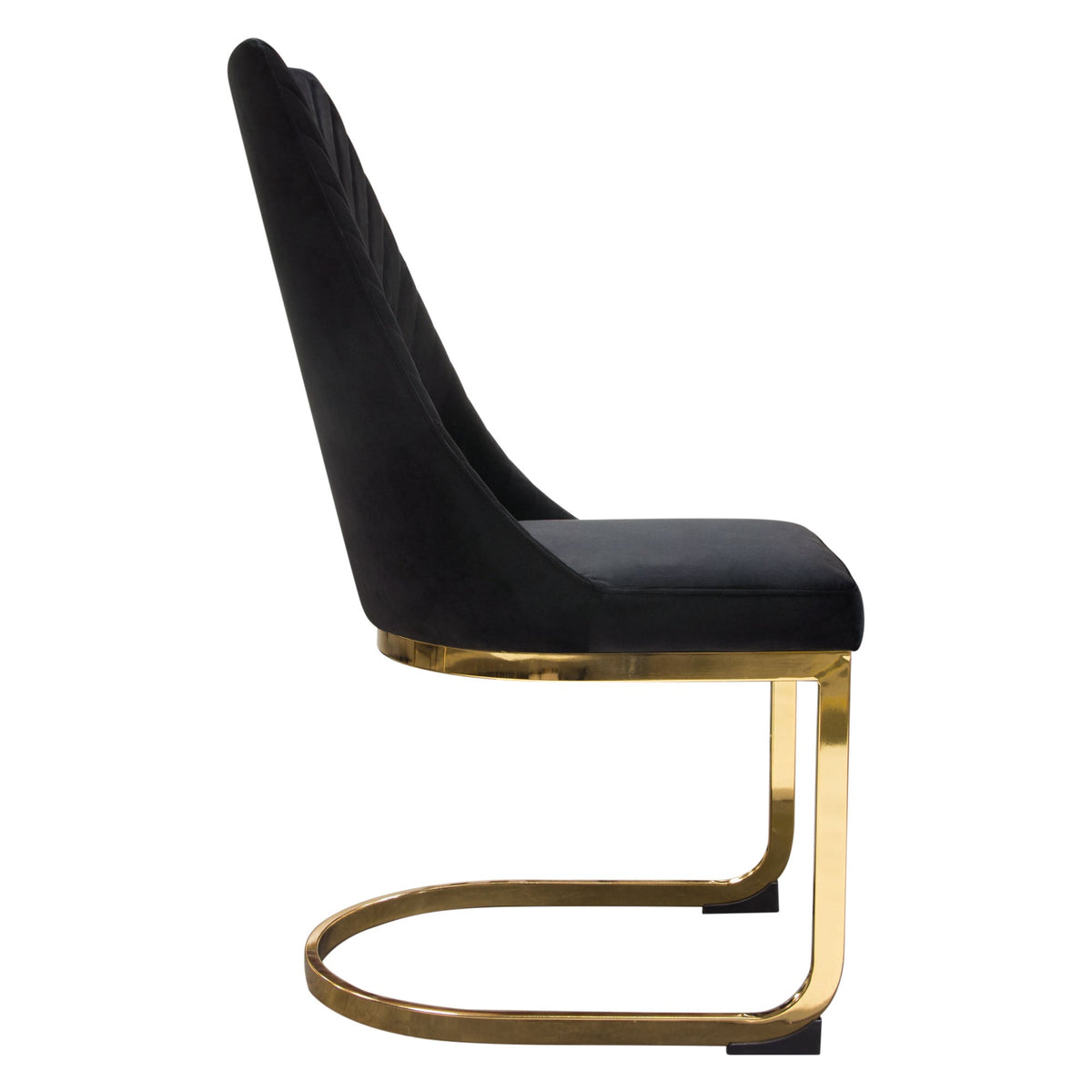 Vogue Tufted Velvet Dining Chair Set – back view – Lusso Furniture Miami