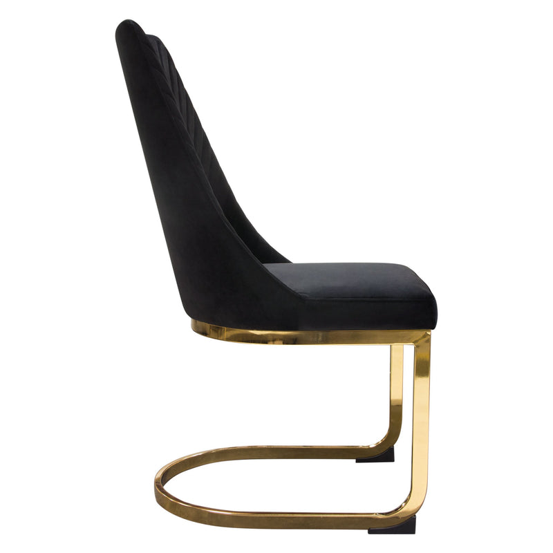 Vogue Tufted Velvet Dining Chair Set-zoom-