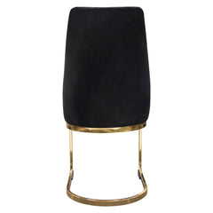 Vogue Tufted Velvet Dining Chair Set – close-up – Lusso Furniture Miami