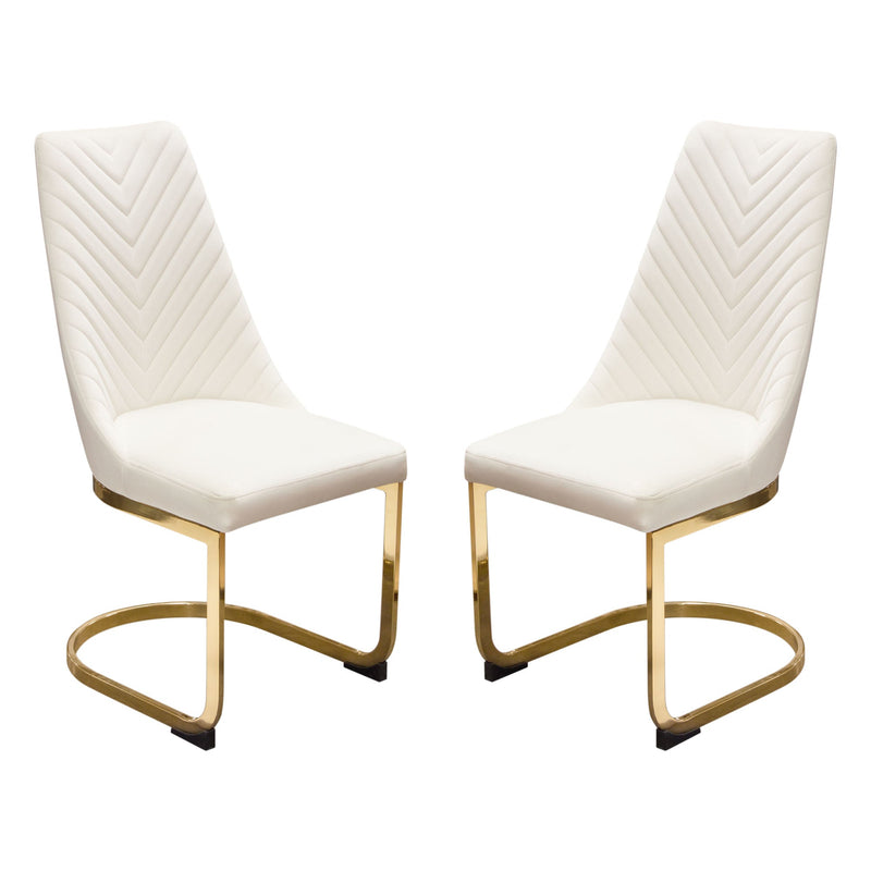 Vogue Tufted Velvet Dining Chair Set-zoom-