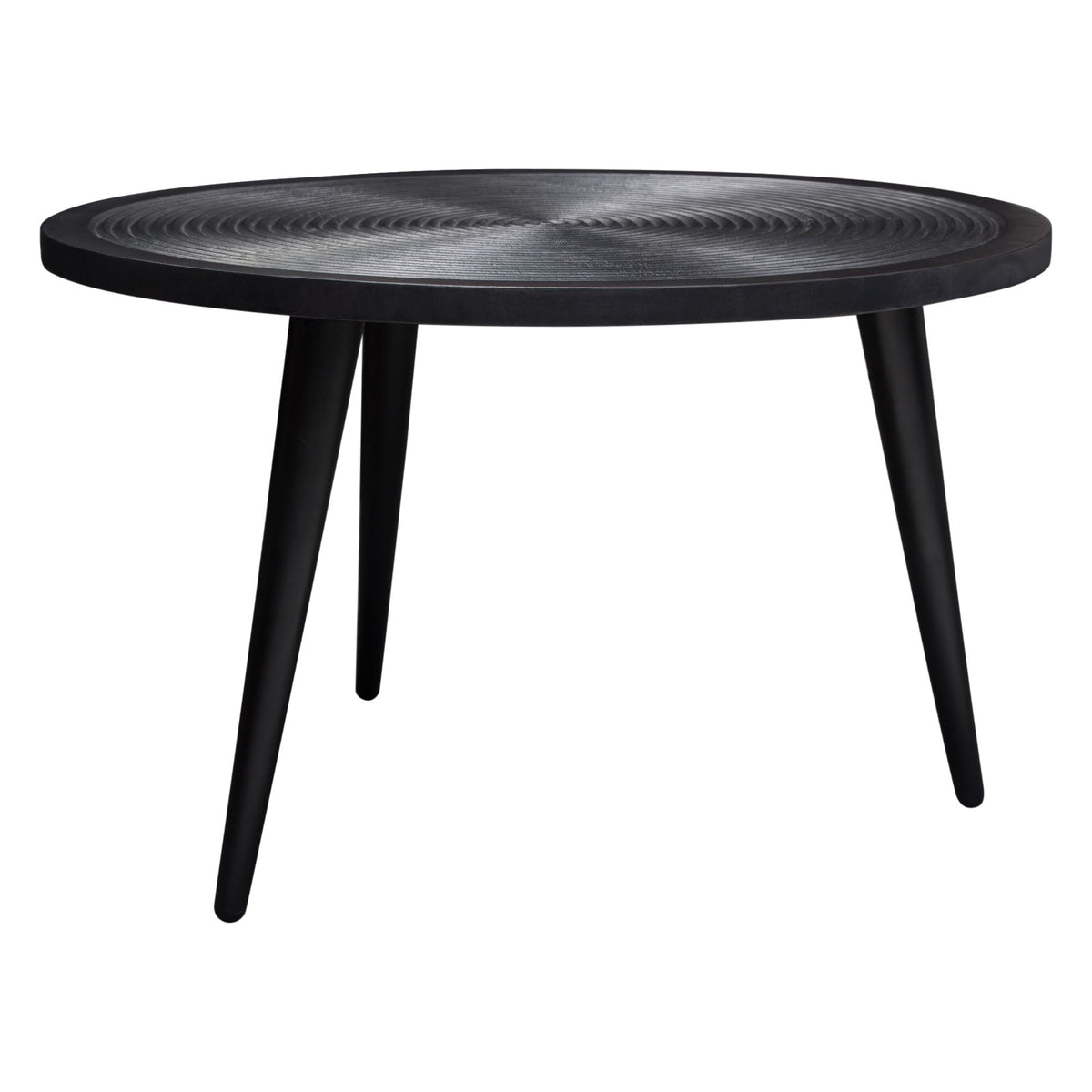 Vortex Hand Carved Wood Coffee Table – angle view – Lusso Furniture Miami