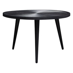 Vortex Hand Carved Wood Coffee Table – side view – Lusso Furniture Miami
