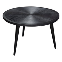Vortex Hand Carved Wood Coffee Table – room setting – Lusso Furniture Miami