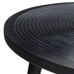 Vortex Hand Carved Wood Coffee Table – top view – Lusso Furniture Miami