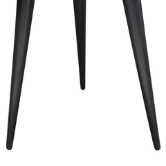 Vortex Carved Mango Wood Round End Table – top view – Lusso Furniture Miami