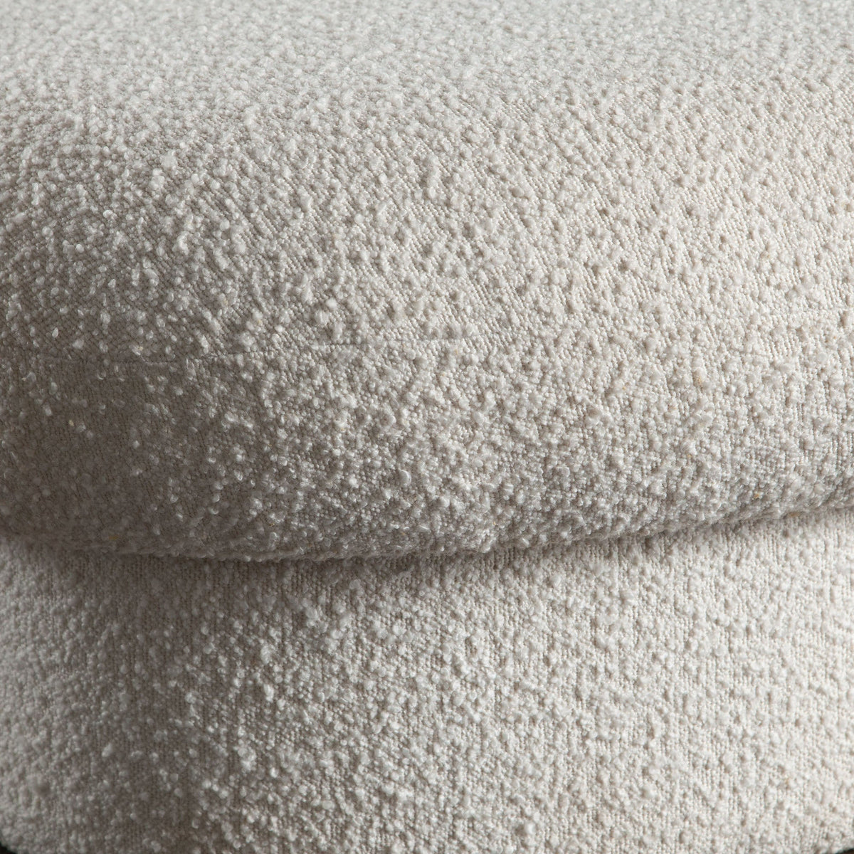 Wave Curved Boucle Accent Bench – close-up – Lusso Furniture Miami