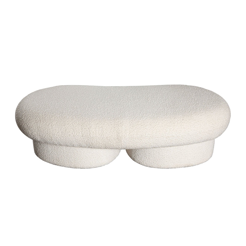 Wave Curved Boucle Accent Bench-zoom-