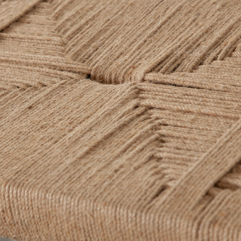 Woven Natural Jute Accent Bench-zoom-