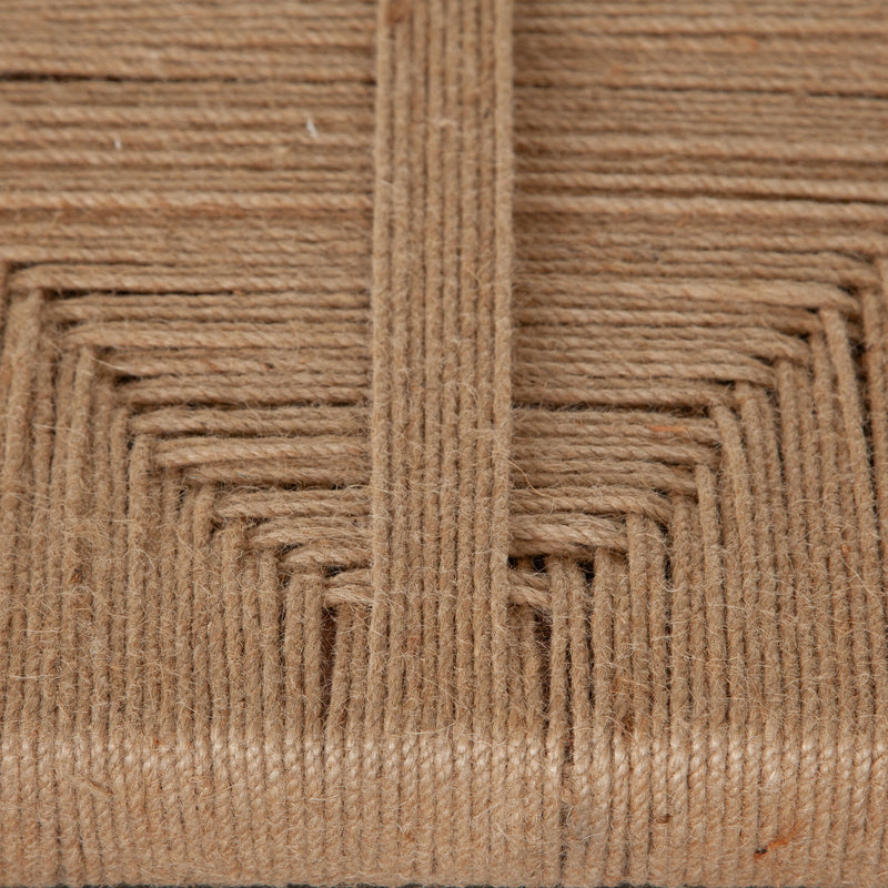 Woven Natural Jute Accent Bench-zoom-
