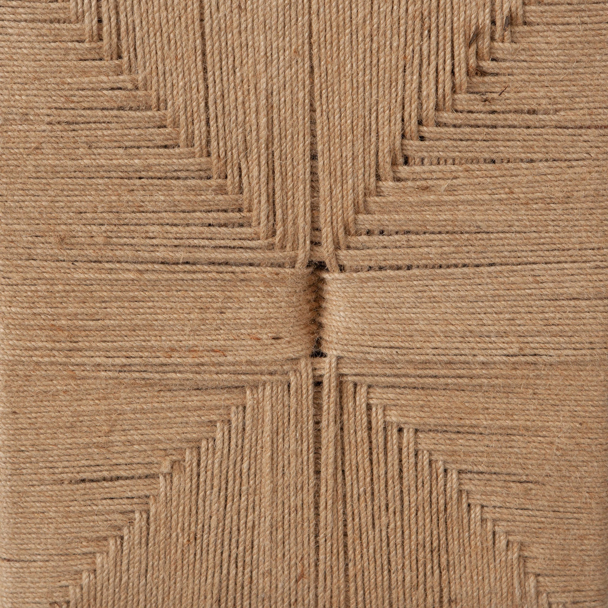Woven Natural Jute Accent Bench – close-up – Lusso Furniture Miami