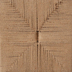 Woven Natural Jute Accent Bench – close-up – Lusso Furniture Miami