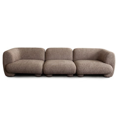 Wren Vintage Style Modular Sofa – 3-Piece Modular Sofa / Bark Polyester Fabric – alternate view – Lusso Furniture Miami