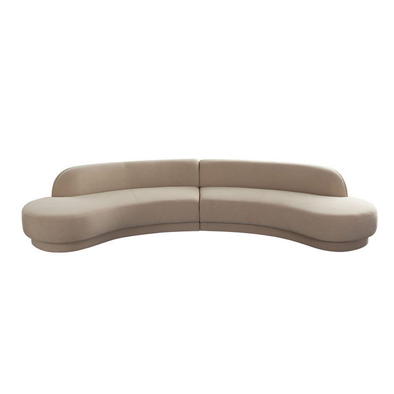 Zelda Curved Velvet Modular Sofa-zoom-