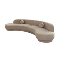 Zelda Curved Velvet Modular Sofa – view 18 – Lusso Furniture Miami