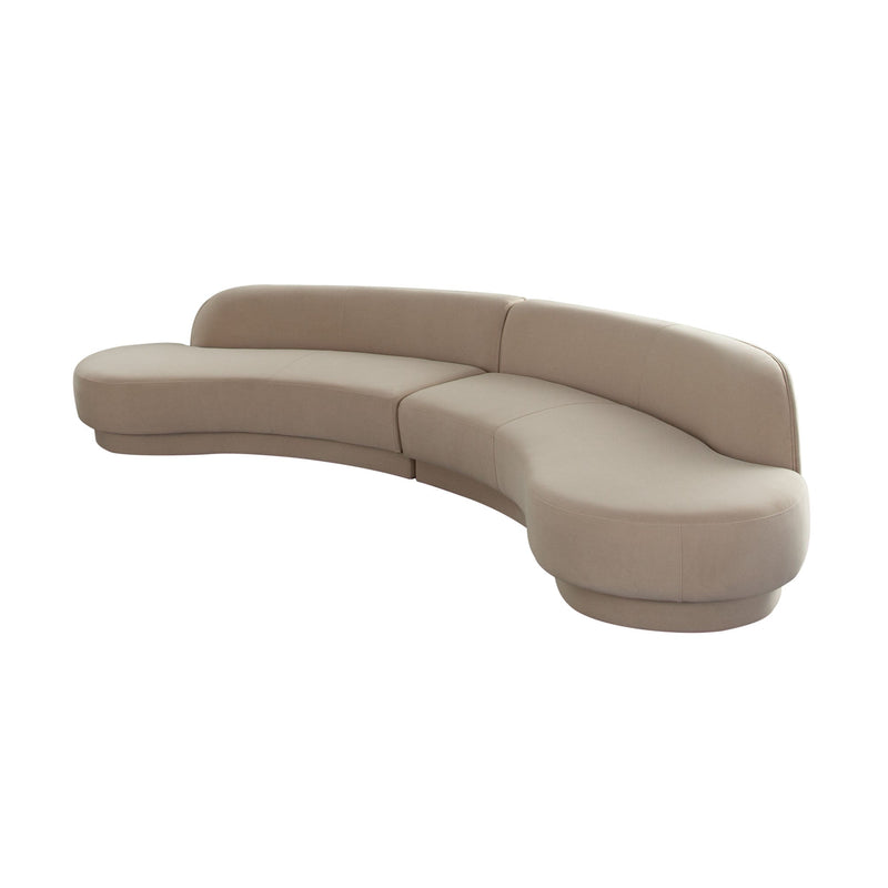 Zelda Curved Velvet Modular Sofa-zoom-