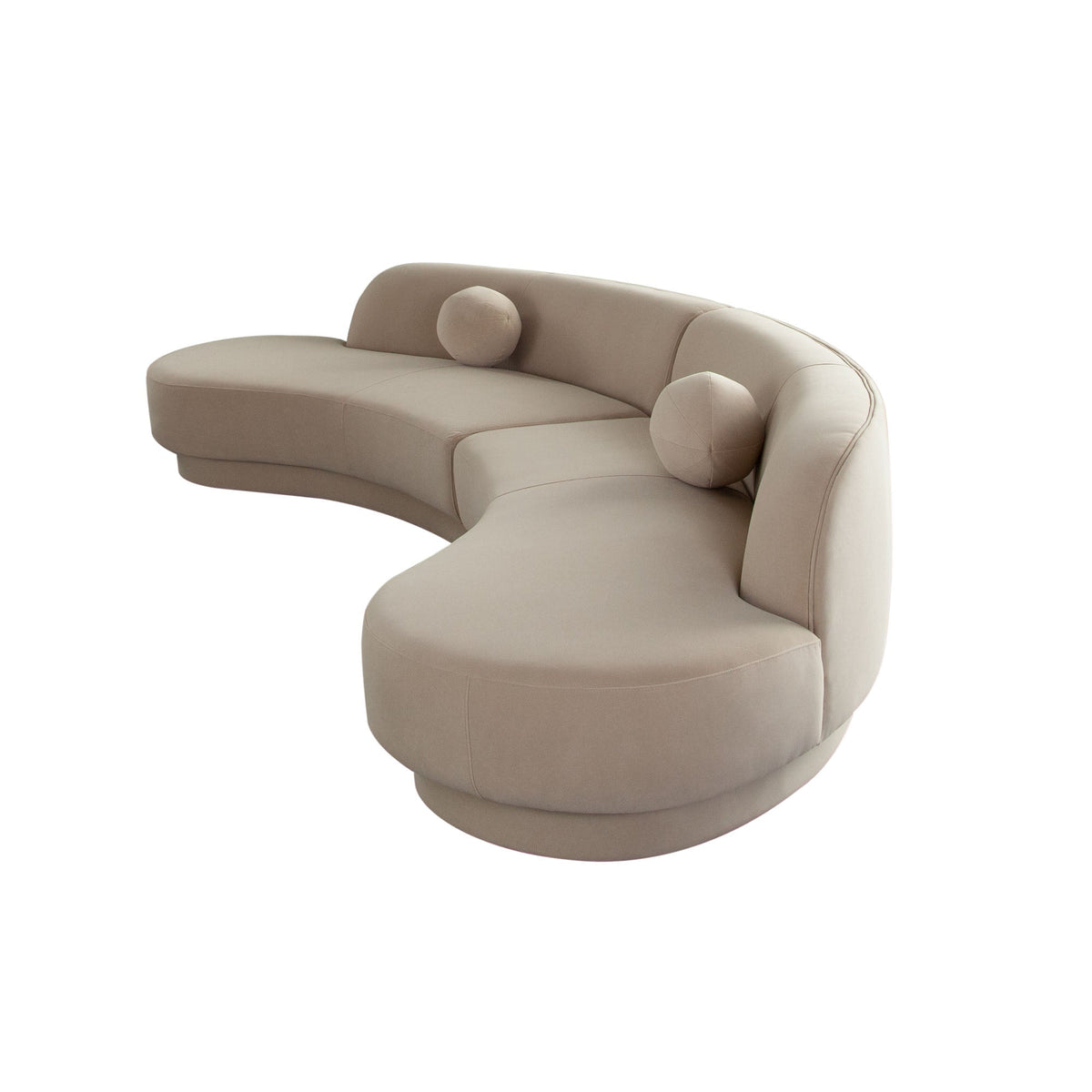 Zelda Curved Velvet Modular Sofa – view 20 – Lusso Furniture Miami