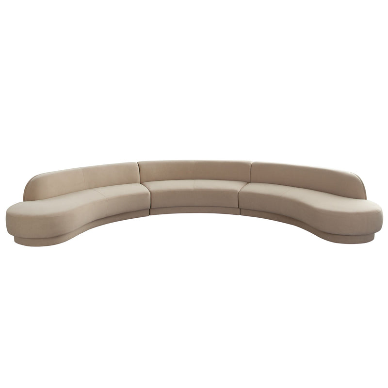 Zelda Curved Velvet Modular Sofa-zoom-
