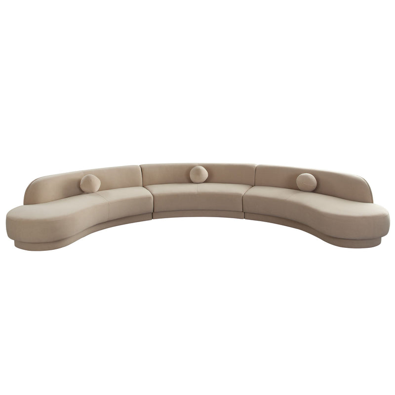 Zelda Curved Velvet Modular Sofa-zoom-