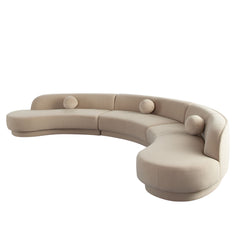 Zelda Curved Velvet Modular Sofa – view 27 – Lusso Furniture Miami
