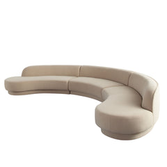 Zelda Curved Velvet Modular Sofa – view 28 – Lusso Furniture Miami