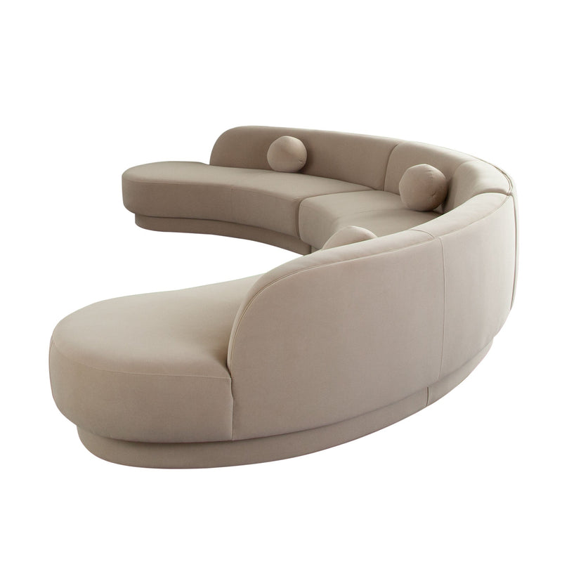 Zelda Curved Velvet Modular Sofa-zoom-